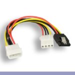 5.25 Male to 5.25 Female with SATA 15-Pin Female Power Y Cable