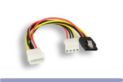 5.25 Male to 5.25 Female with SATA 15-Pin Female Power Y Cable
