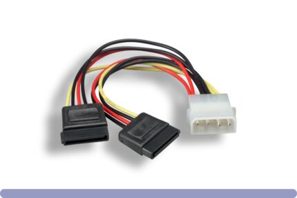 5.25" Male to SATA 15-Pin Female x 2 DC Power Adapter Y Cable