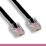 Black Color Non-Booted Cat 5e UTP Patch Cable