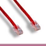 Red Color Non-Booted Cat 5e UTP Patch Cable