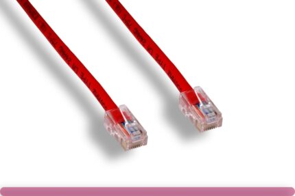 Red Color Non-Booted Cat 5e UTP Patch Cable