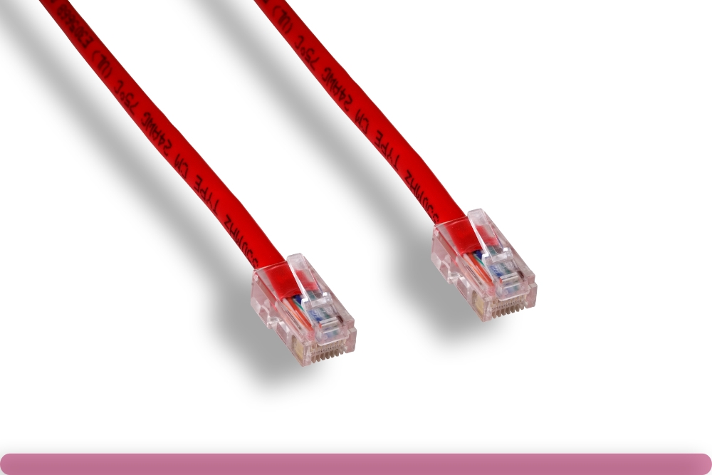 11x5-a25xx_1.jpg Red Color Non-Booted Cat 5e UTP Patch Cable - Image 1