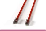 Non-Booted Red Cat 6 UTP Patch Cable