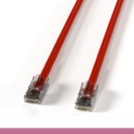 Non-Booted Red Cat 6 UTP Patch Cable