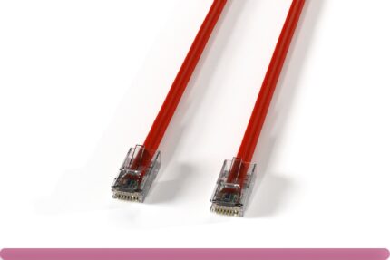 Non-Booted Red Cat 6 UTP Patch Cable