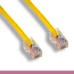 Yellow Color Non-Booted Cat 5e UTP Patch Cable