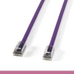 Non-Booted Purple Cat 6 UTP Patch Cable