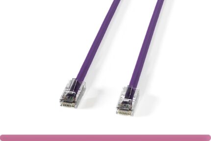 Non-Booted Purple Cat 6 UTP Patch Cable