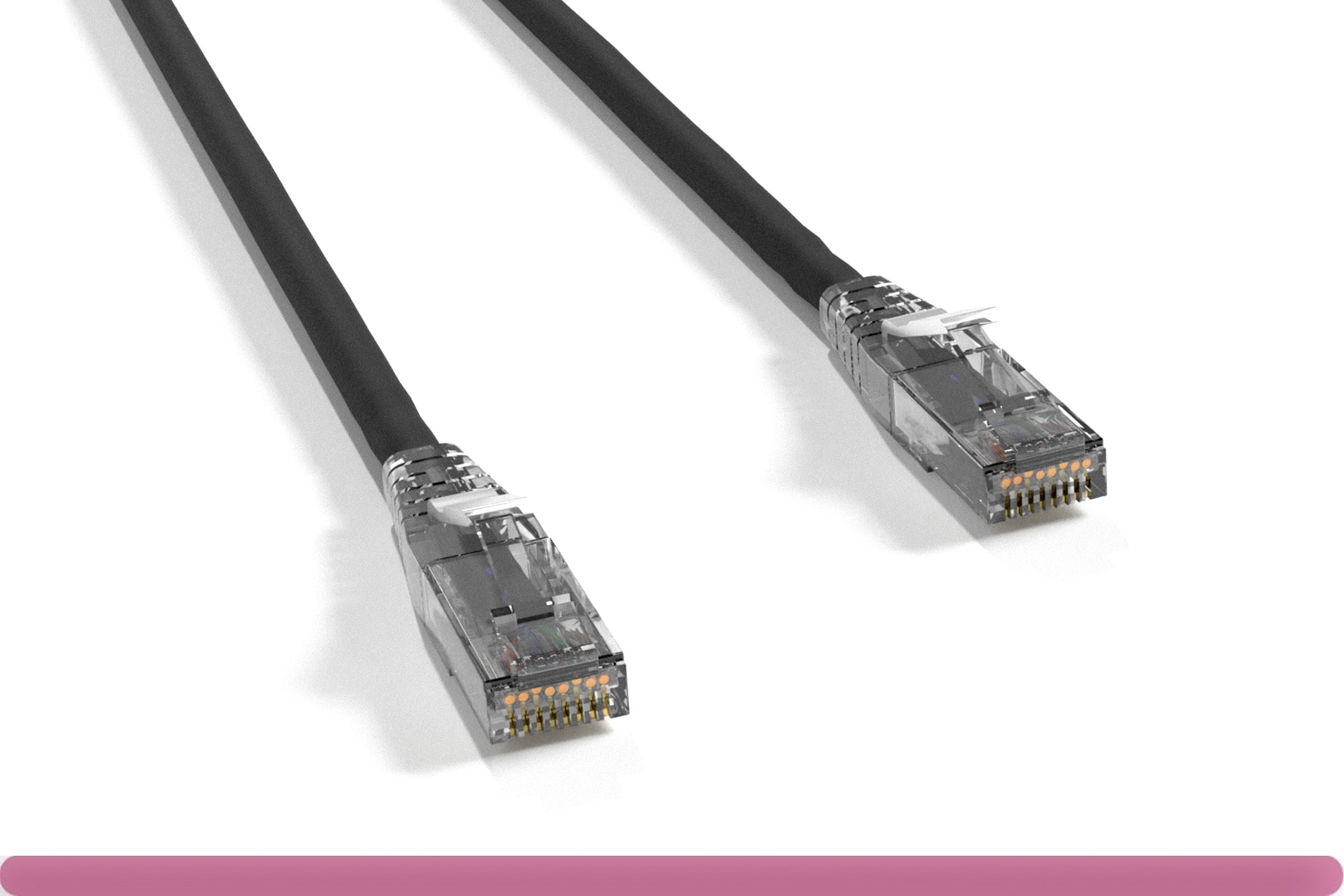 11x8-222xx-cb_1.jpg Cat 6 UTP Patch Cable with Clear Boot Black Color - Image 1