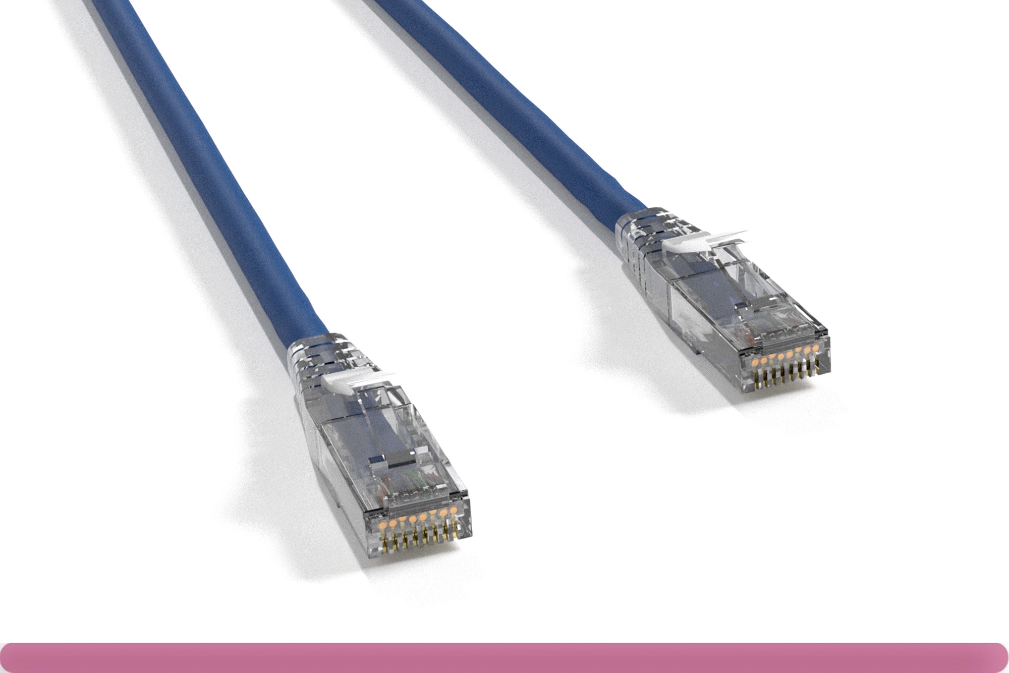 11x8-224xx-cb_1_1.jpg Cat 6 UTP Patch Cable with Clear Boot Blue Color - Image 1