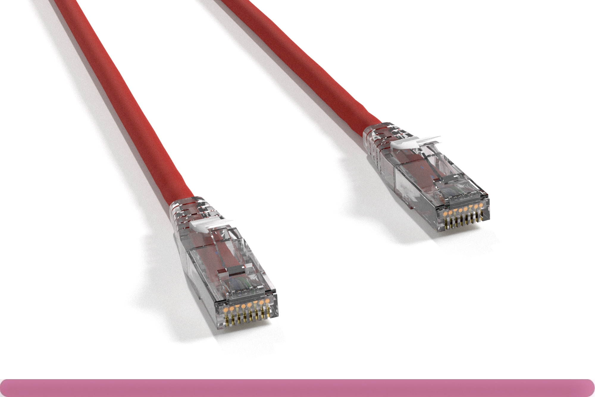 11x8-225xx-cb_1_1.jpg Cat 6 UTP Patch Cable with Clear Boot Red Color - Image 1