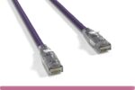Cat 6 UTP Patch Cable with Clear Boot Purple Color