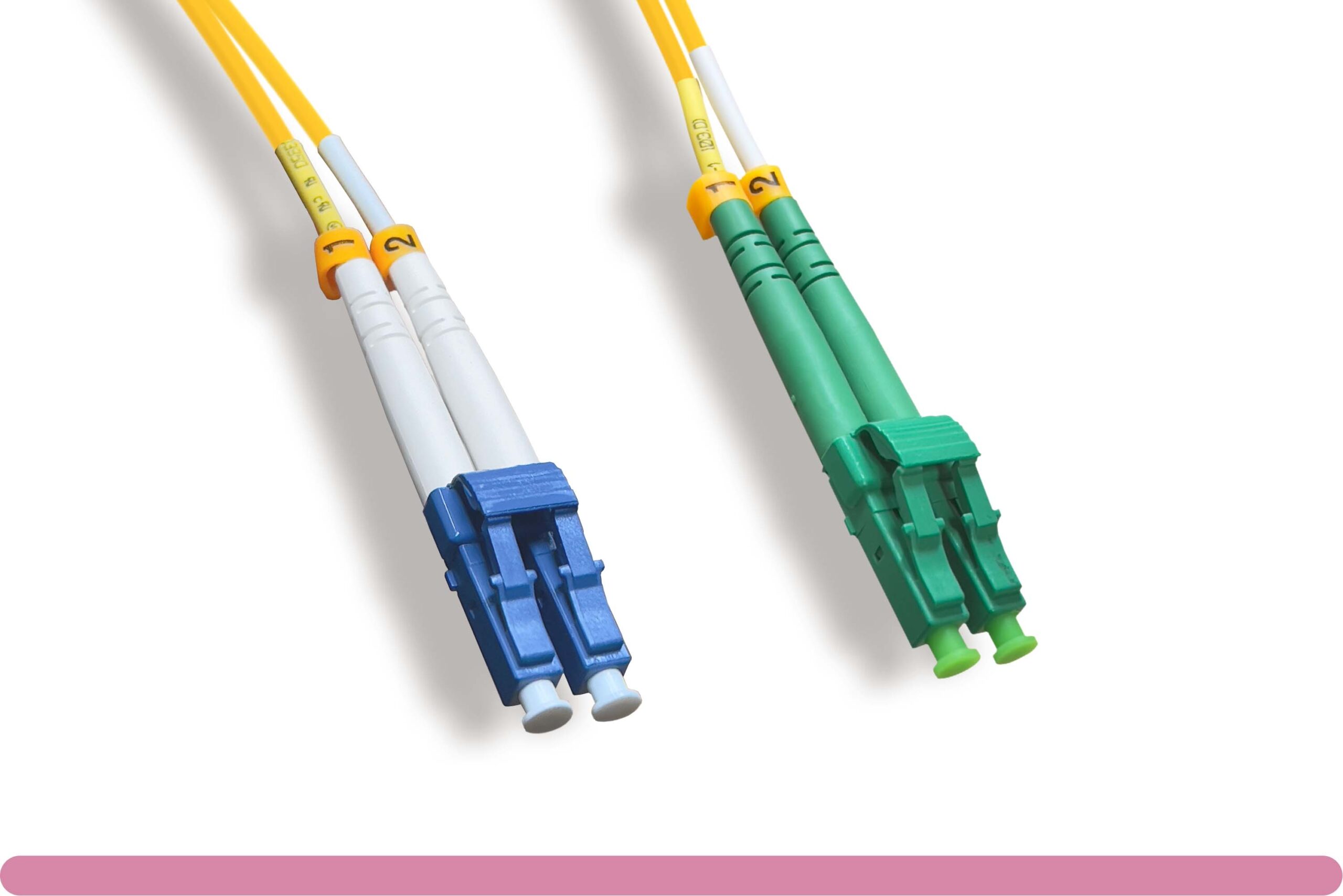 12sd-lculca-xx_1.jpg OS2 Duplex Single-Mode LC/UPC to LC/APC 9 /125 Fiber Optic Cable - Image 1