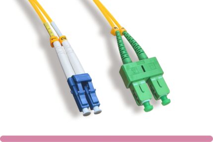 OS2 Duplex Single-Mode LC/UPC to SC/APC 9 /125 Fiber Optic Cable