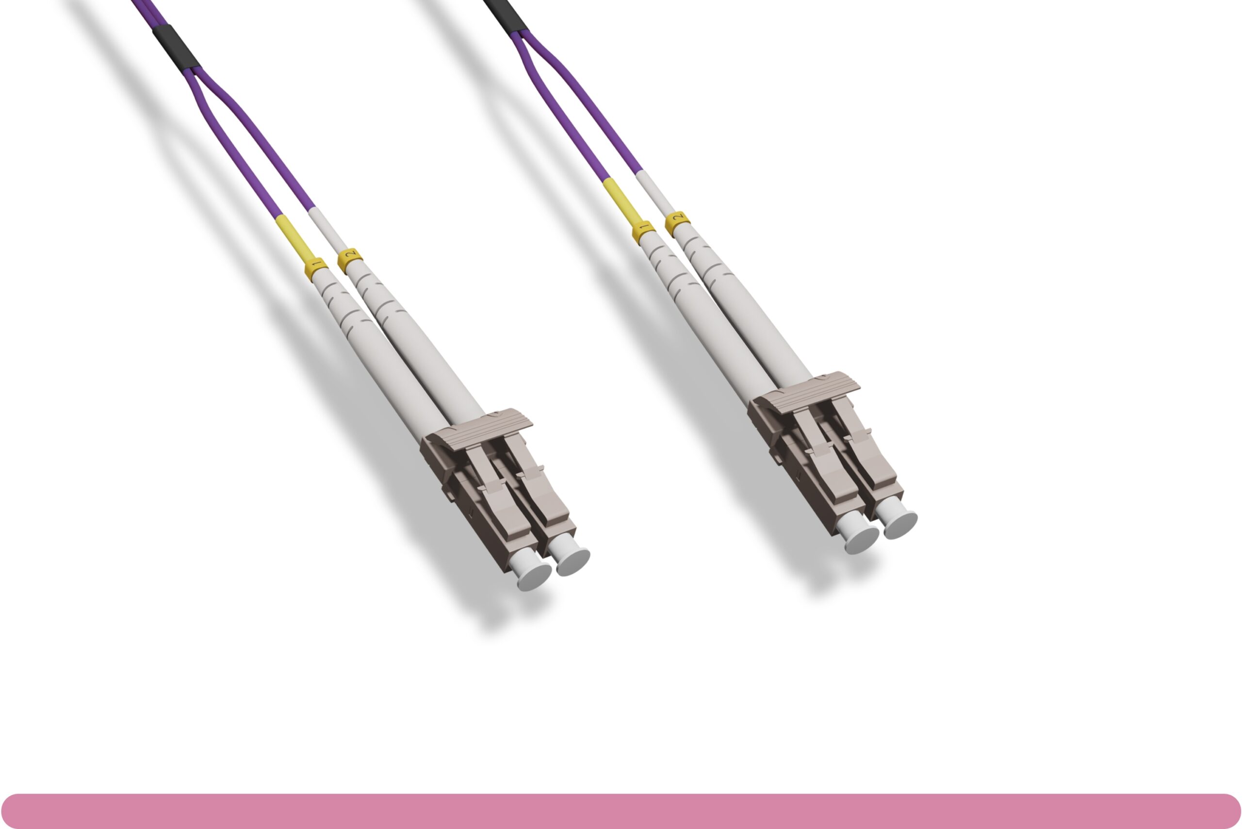 16fp-m4-lclc-pr-xx.jpg OM4 Standard LC/LC 10G Violet Duplex Multi-Mode Fiber Cable - Image 1
