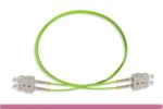OM5 SC/SC UPC LSZH/OFNR Dual-Rated Multimode Fiber Optic Patch Cable Lime Green - Image 2