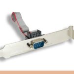 DB9 M to IDC10 F Serial Port Everex Cable with Bracket