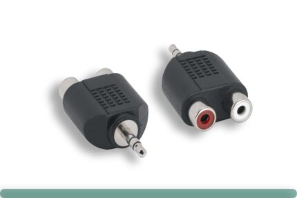 3.5mm Stereo M To RCA F x 2 Adapter