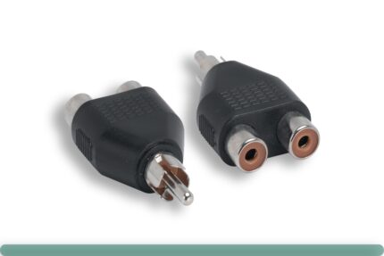 RCA M To RCA F x 2 Y Adapter