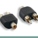 RCA F To RCA M x 2 Y Adapter