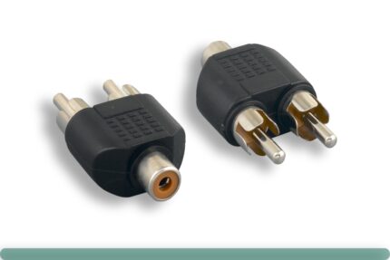 RCA F To RCA M x 2 Y Adapter