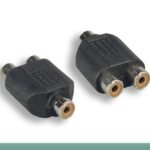 RCA F To RCA F x 2  Y Adapter