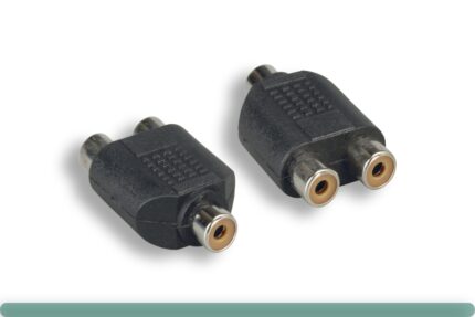 RCA F To RCA F x 2  Y Adapter