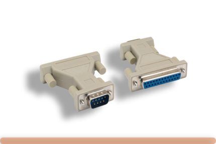 DB9 M to DB25 F Molded AT Modem Adapter