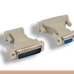 DB9 F to DB25 M Molded AT Modem Adapter