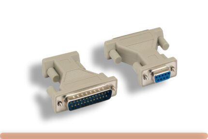 DB9 F to DB25 M Molded AT Modem Adapter