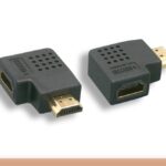 90° Vertical Flat HDMI Male / Female Port Saver