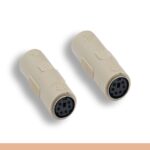 MDIN 6 F to MDIN 6 F Molded Gender Changer