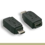 USB Micro B Male to Mini 5 Pin Adapter
