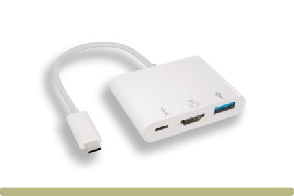 USB3.1 Type-C To USB3.0+HDMI+Type-C 3-in-1 Splitter Adapter, USB PD 100W