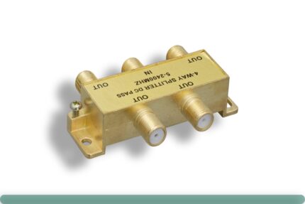 F-Type 4-Way Coaxial Cable Splitter