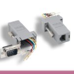 Gray Color DB9 Male to RJ-12 Modular Adapter