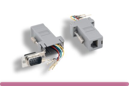 Gray Color DB9 Male to RJ-12 Modular Adapter