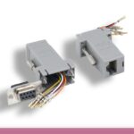 Gray Color DB9 Female to RJ-45 Modular Adapter
