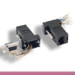 Black Color DB9 Female to RJ-45 Modular Adapter