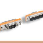 DB9 M to DB25 M AT Modem Mini Adapter