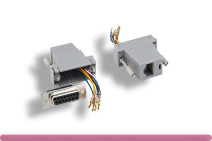 Gray Color DB15 Female to RJ-45 Modular Adapter