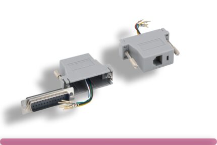 Gray Color DB25 Male to RJ-12 Modular Adapter