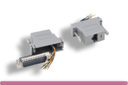 Gray Color DB25 Male to RJ-45 Modular Adapter