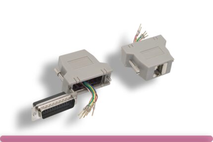 Shielded DB25 Male to RJ-45 Modular Adapter