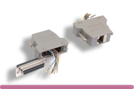Shielded DB25 Female to RJ-45 Modular Adapter