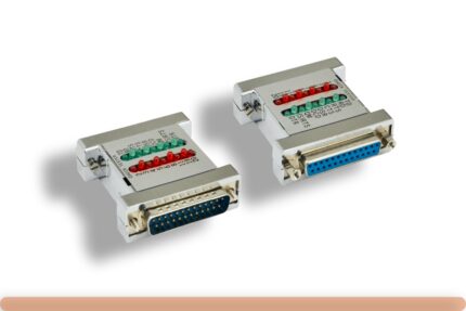DB25 M To DB25 F Serial Check Tester with LED Indicator