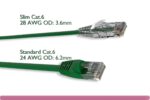 Green Slim Cat 6 UTP Patch Cable - Image 2