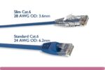 Blue Slim Cat 6 UTP Patch Cable - Image 2