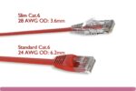 Red Slim Cat 6 UTP Patch Cable - Image 2